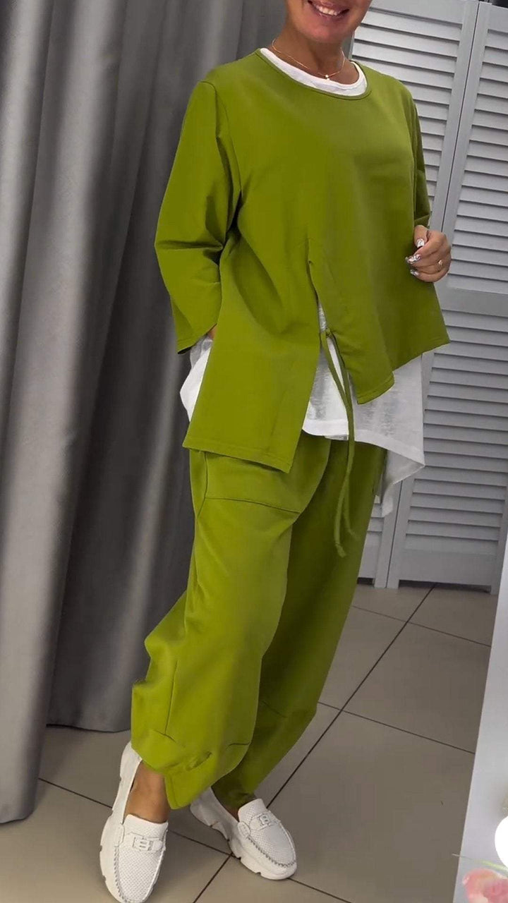 Novalie - Round Neck Top and Pants Set