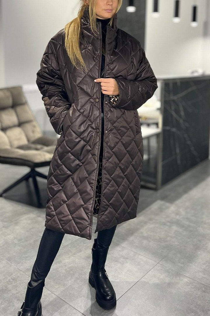Daisy - Casual Lapel Mid Length Cotton Coat