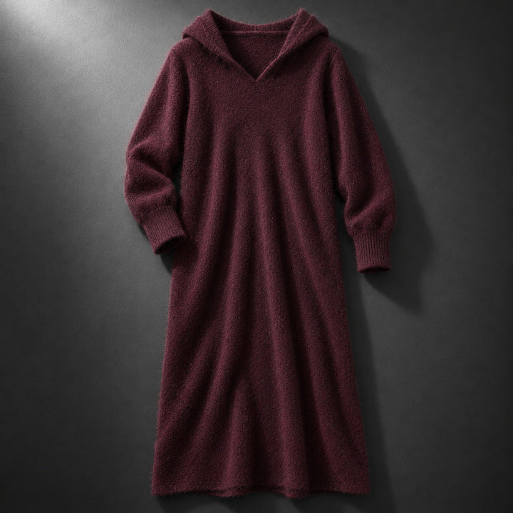 Helieaetta - Cashmere Dress With Hooded