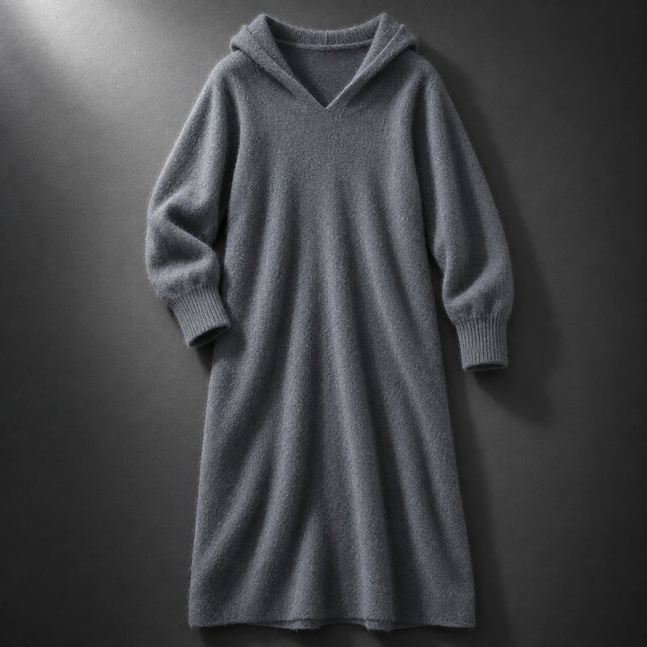 Helieaetta - Cashmere Dress With Hooded
