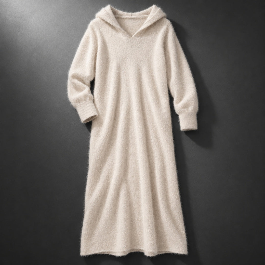 Helieaetta - Cashmere Dress With Hooded