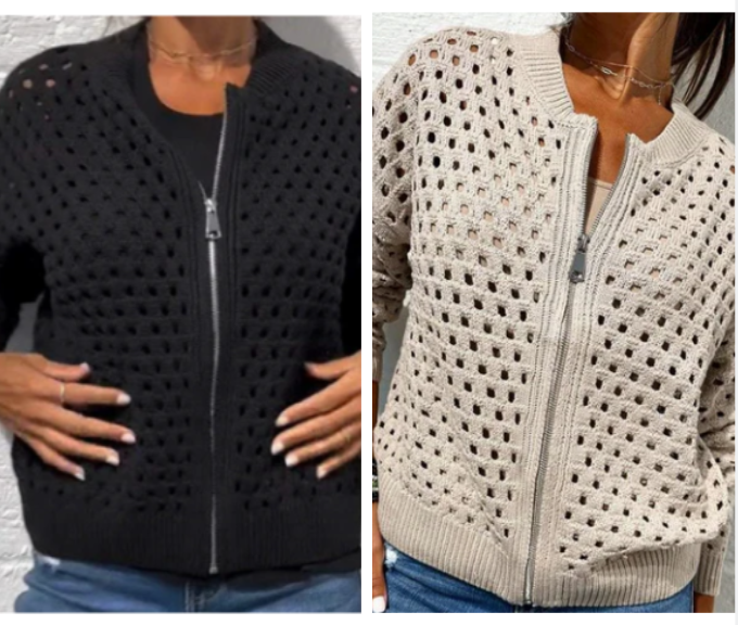 Kelsey - Knitted Jacket With Zipper