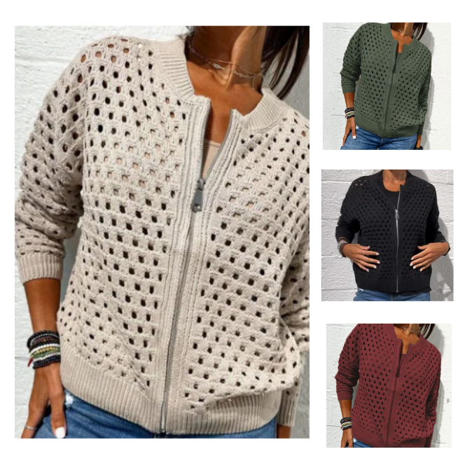 Kelsey - Knitted Jacket With Zipper