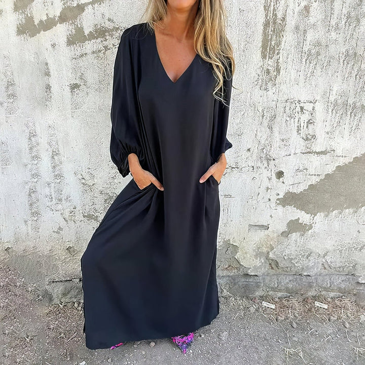 Loosia - Long Boho Dress With Pockets