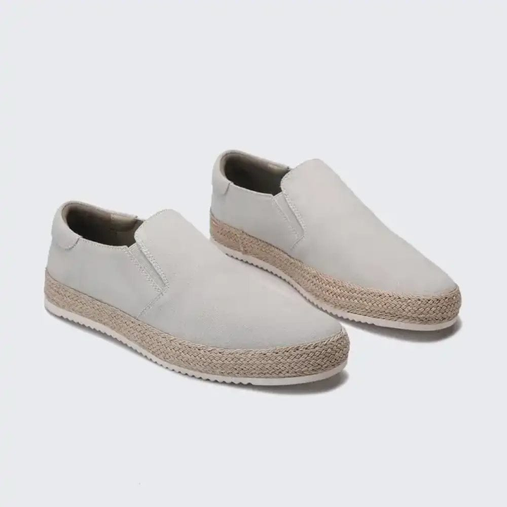 Maeline - Suede Slip On Shoes With Espadrille Soles