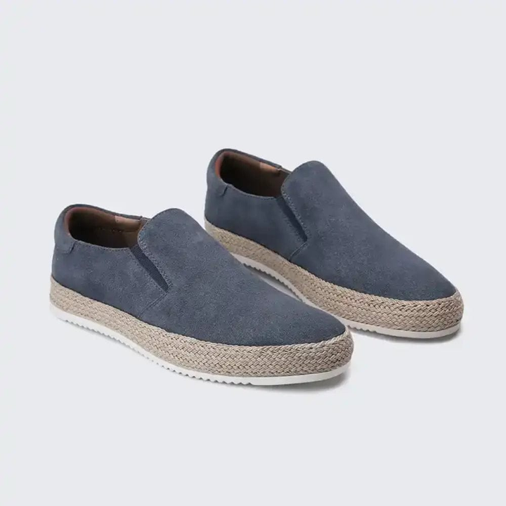 Maeline - Suede Slip On Shoes With Espadrille Soles
