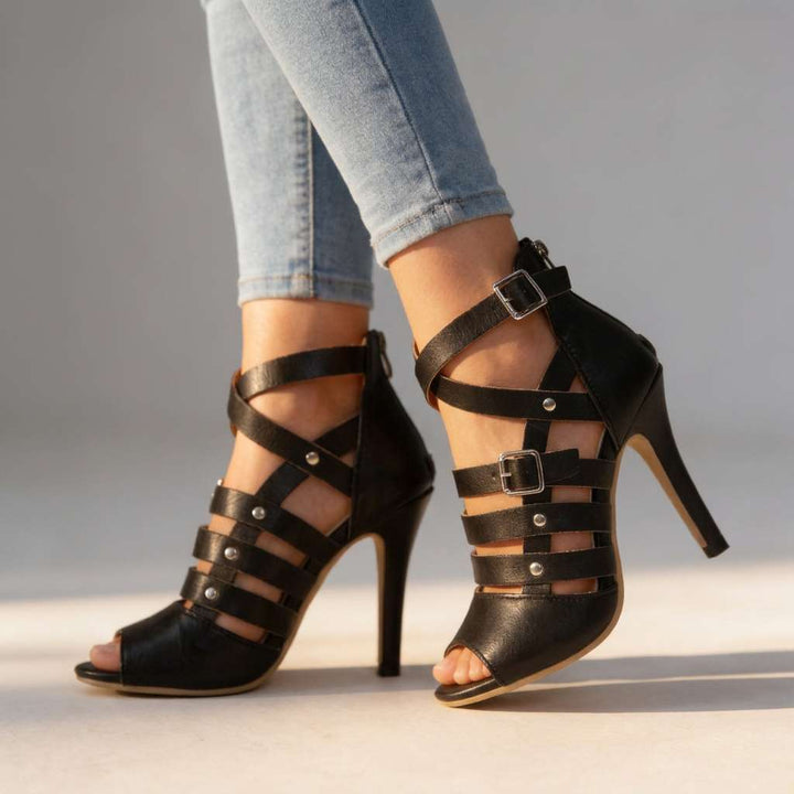 Afsana - Cross Strap Open Heels