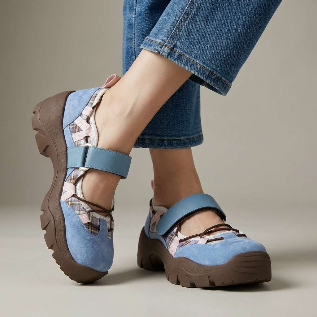 Wylma - Chunky Sole Trainers with Velcro Strap