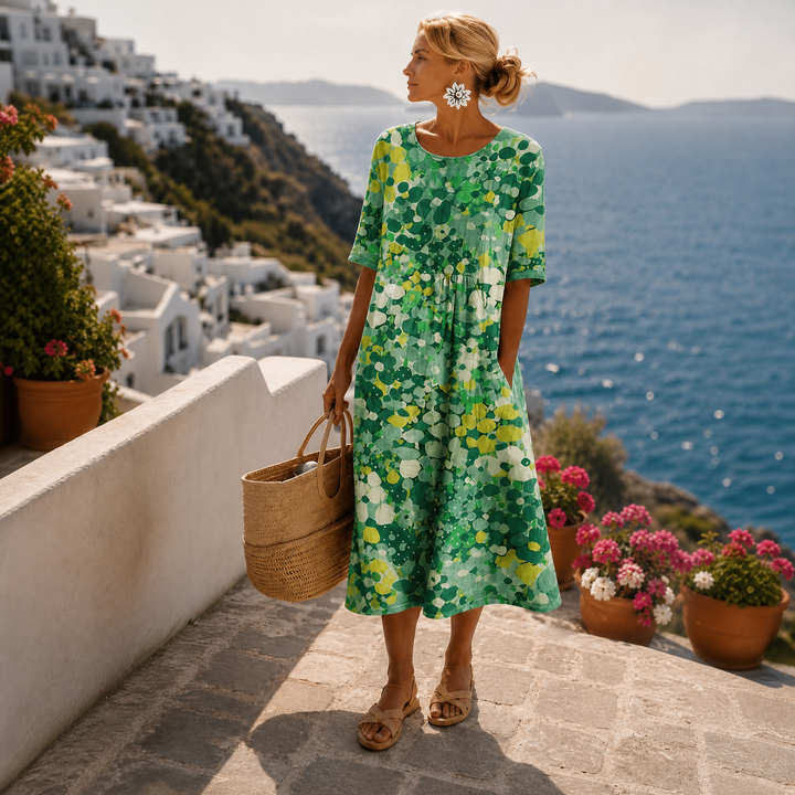 Slaina - Floral Print Midi Dress