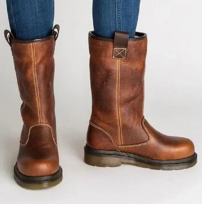 Shareen - Lined Leather Winter Boots