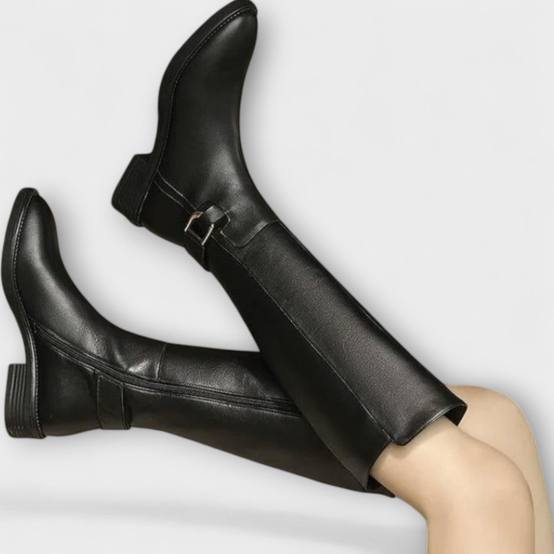 Hilmira - Leather Knee-High Boot