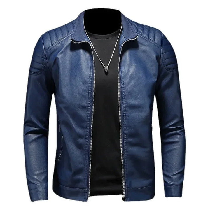 Peter - Leather Jacket With Collar