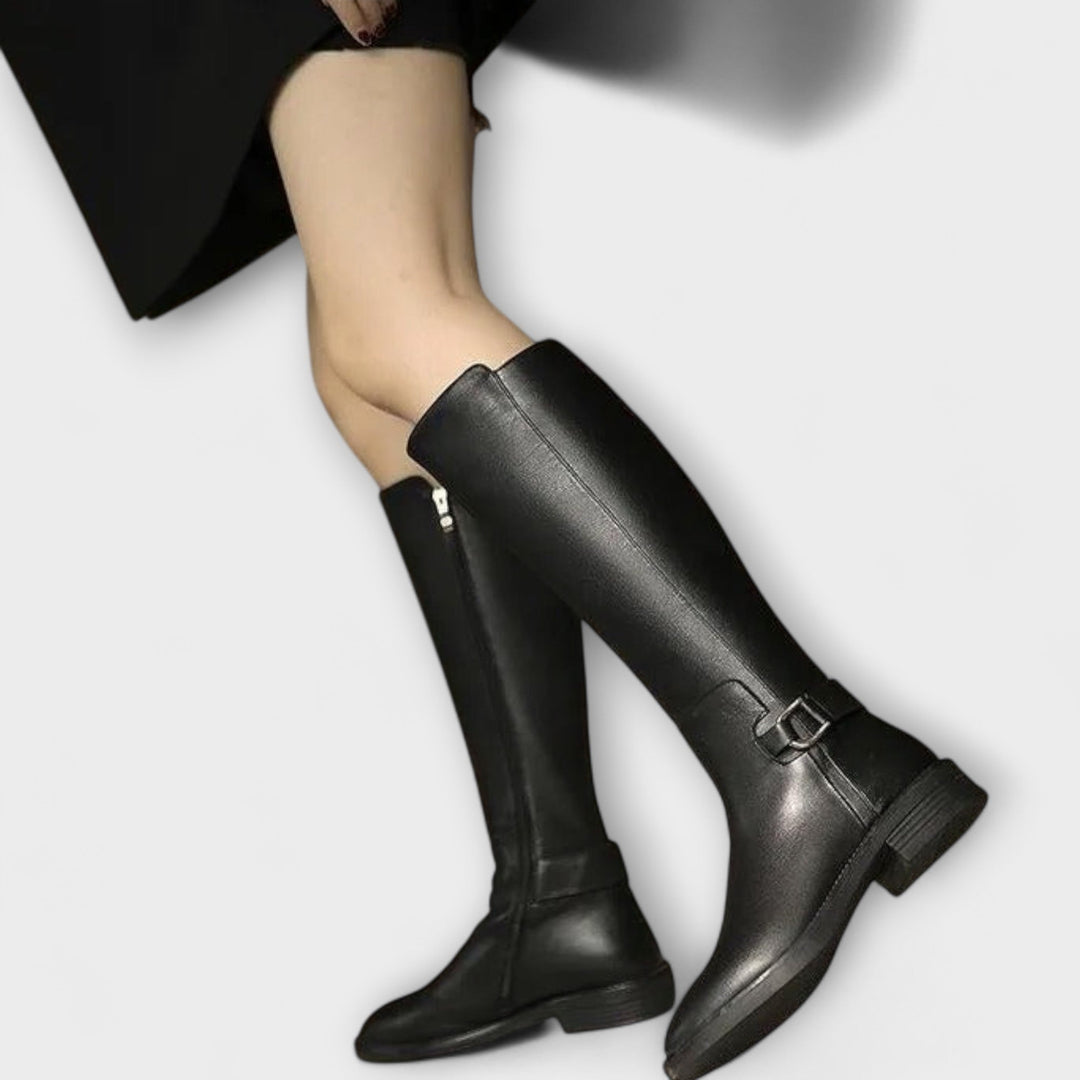 Hilmira - Leather Knee-High Boot