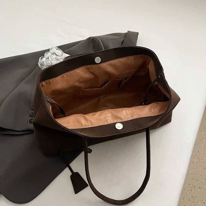 Umaiza - Fashionable Faux Suede Shoulder Bag