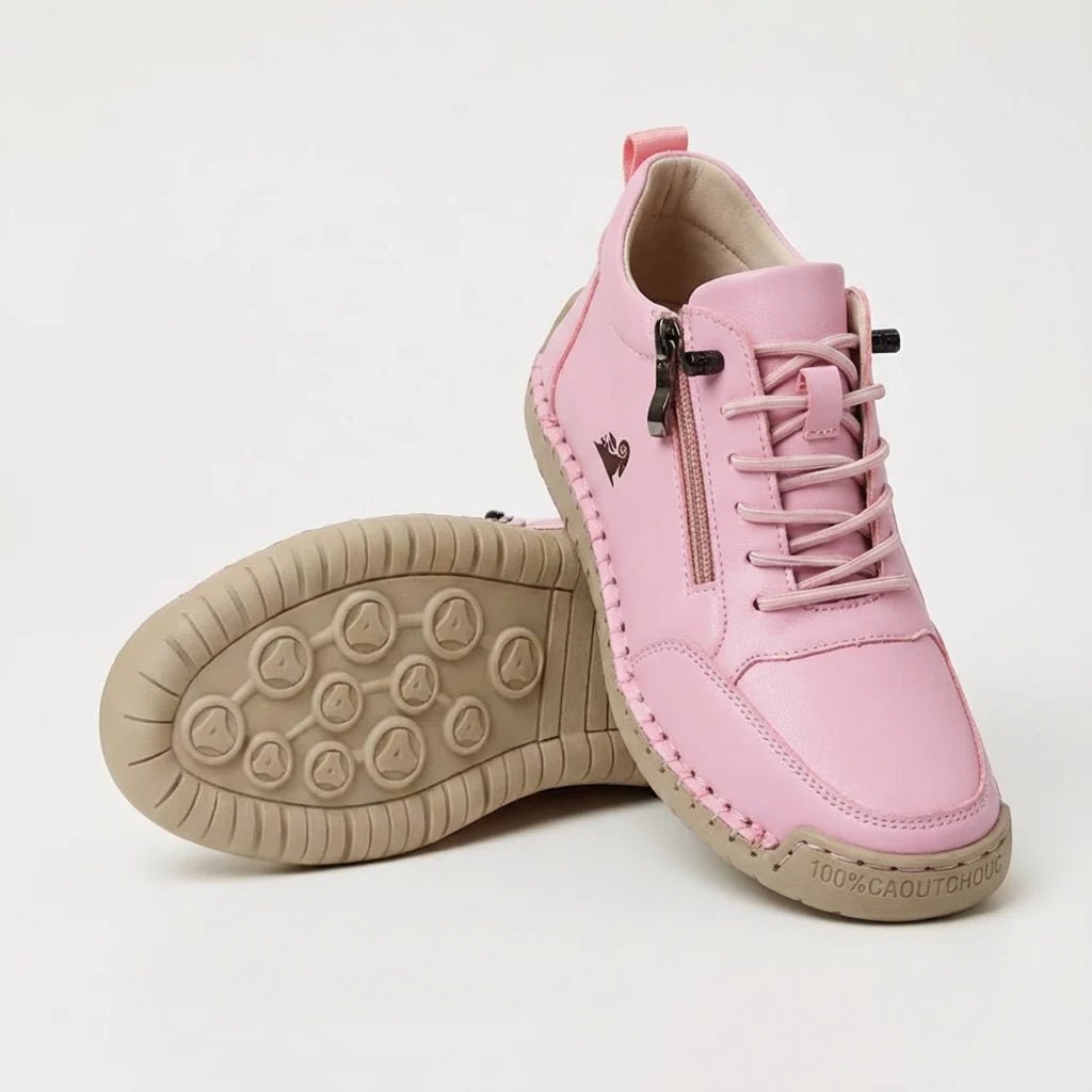 Lovielle - Lace-Up Sneakers With Side Zipper