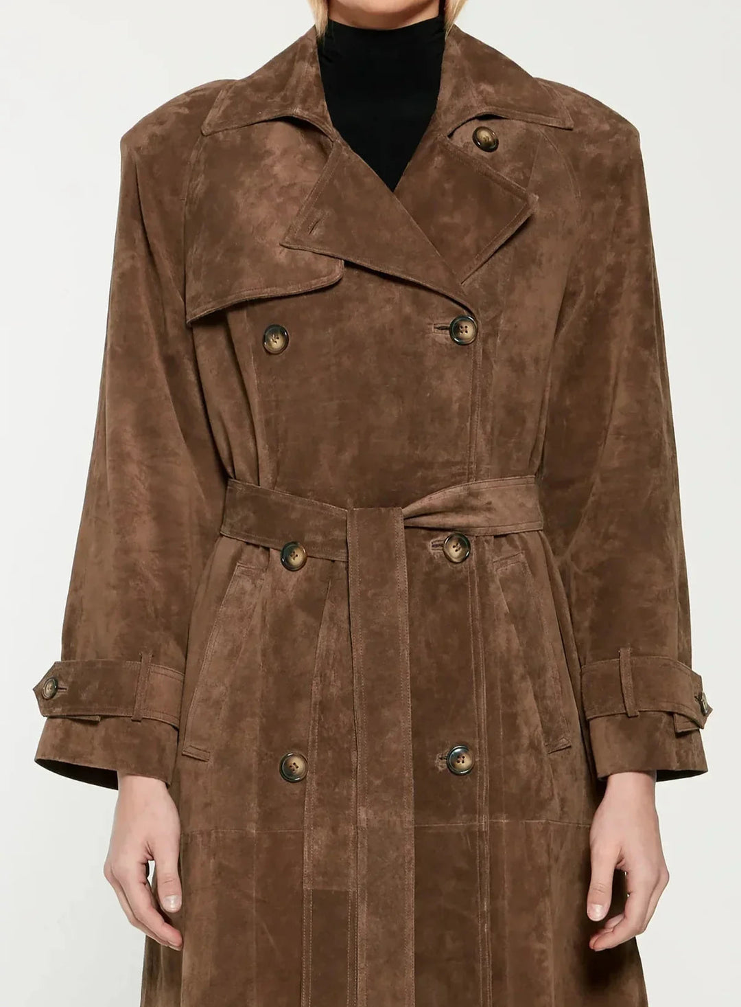 Kay - Suede Trench Coat
