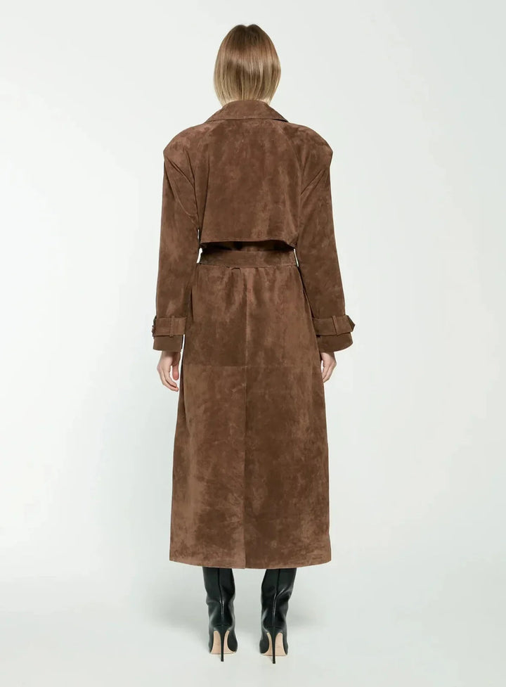 Kay - Suede Trench Coat