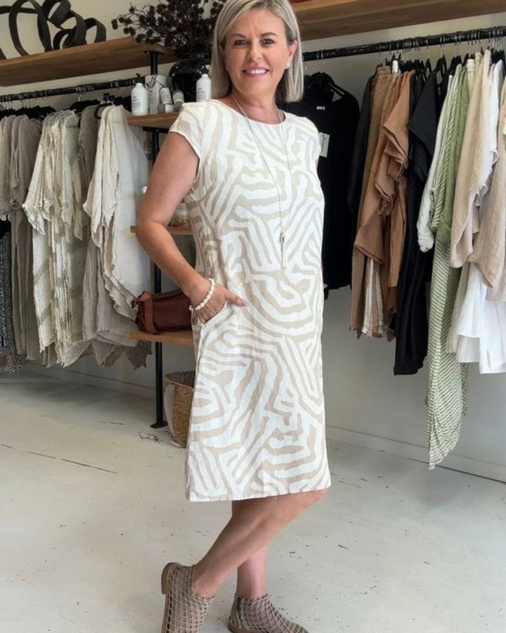 Dorothee - Soft Cotton Dress With Side Pockets