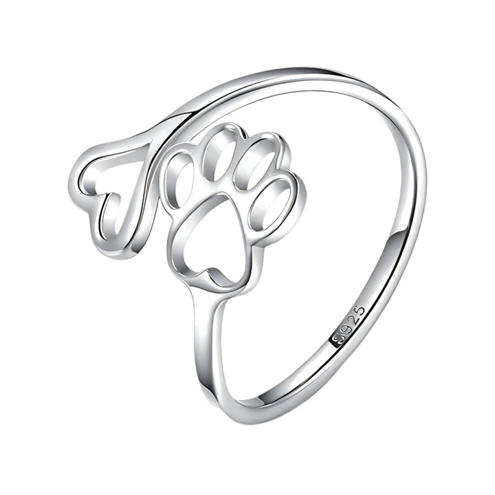 HeartPaw - Handmade Ring with Paw and Heart