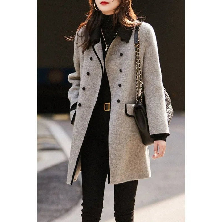 Giullia - Elegant Wool Long Coat