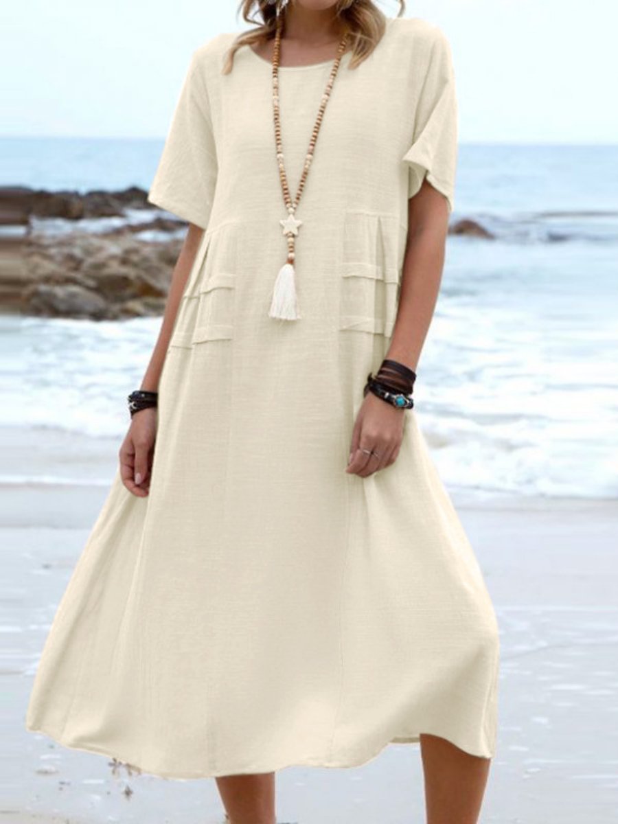 Aryuna - Loose Round Neck Dress