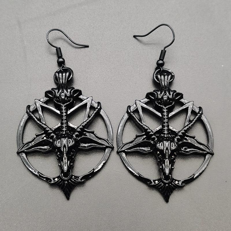 LunaHex - Retro Pentagram Earrings