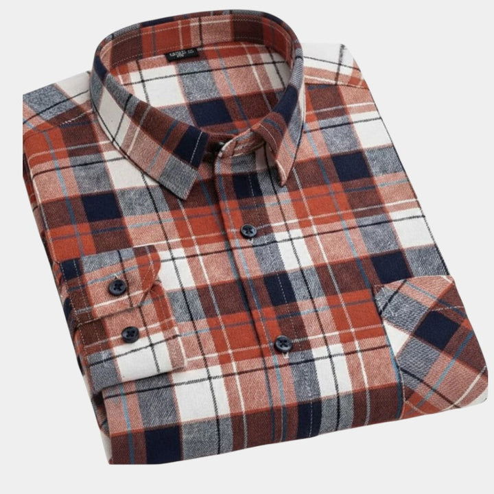 Kingsley - Long Sleeve Cotton Plaid Shirt