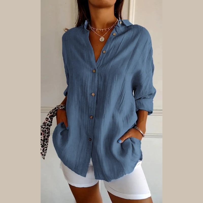 Virgie - Classic Single Lapel Shirt