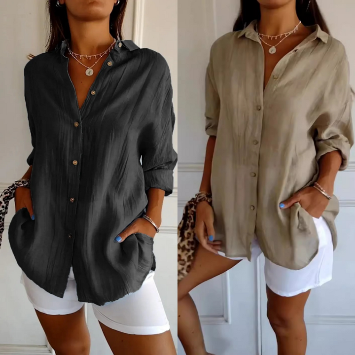 Virgie - Classic Single Lapel Shirt