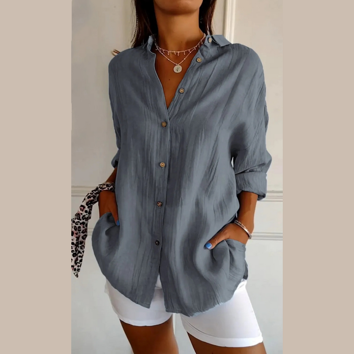 Virgie - Classic Single Lapel Shirt
