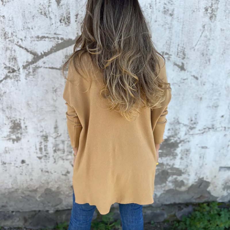 Soledad - Comfortable Long Sleeve V-Neck Knitted Blouse