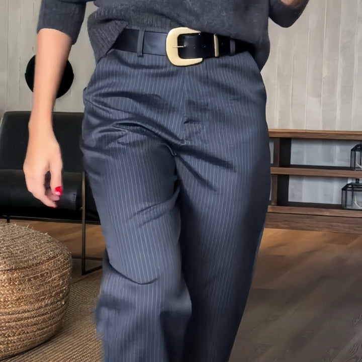 Asuman - Casual Straight Pant With High Waist