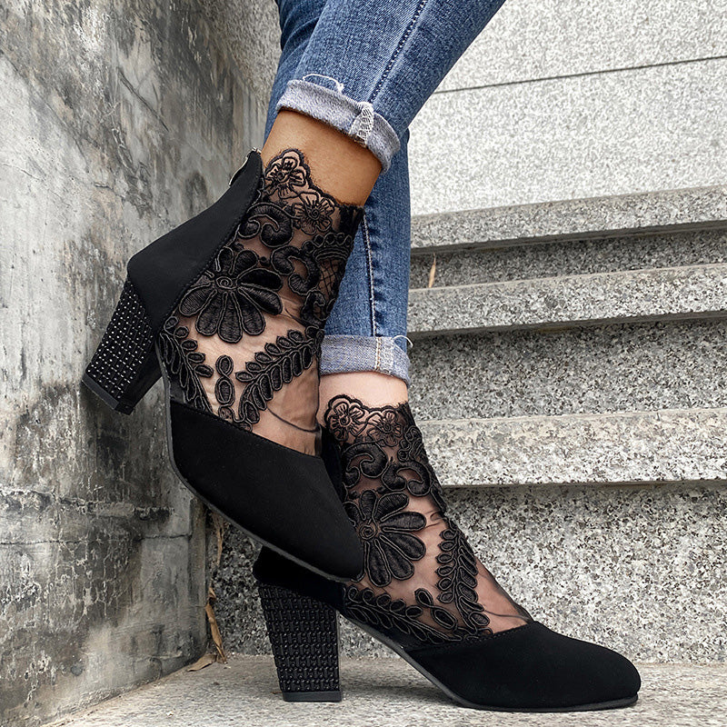 Janneke - Elegant Lace High Heel Shoes