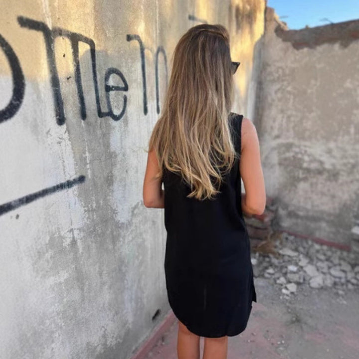 Paula - Sleeveless V Neck Dress