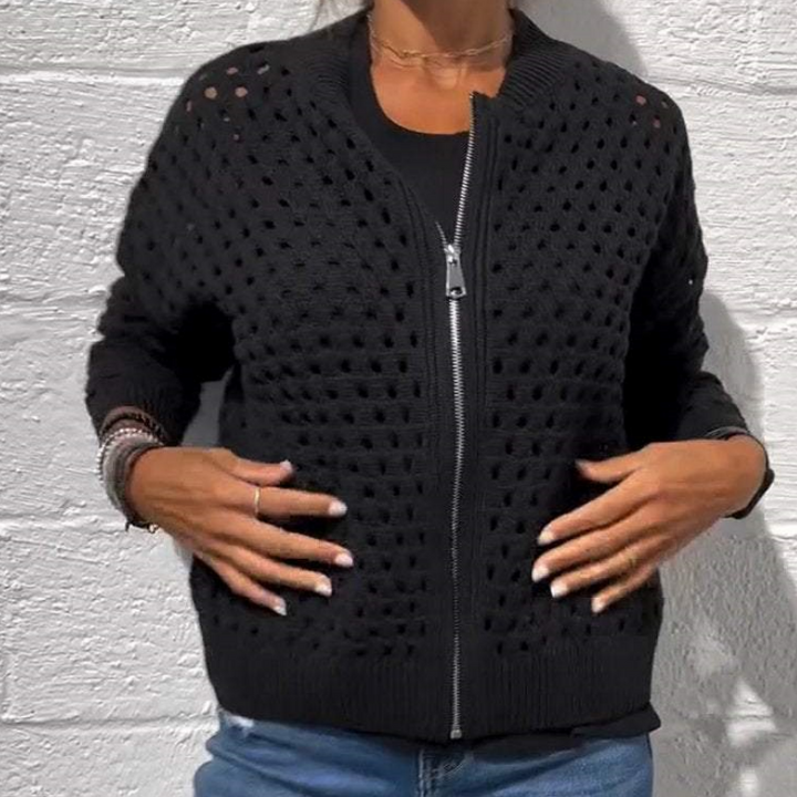 Kelsey - Knitted Jacket With Zipper