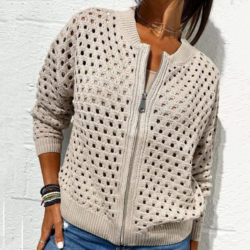 Kelsey - Knitted Jacket With Zipper