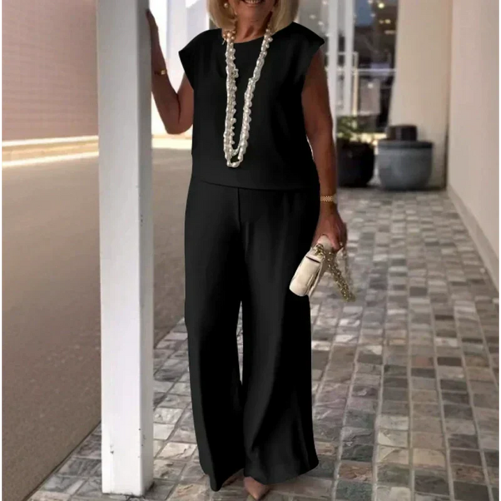 Danelia - Cotton Linen Sleeveless Top And Pants