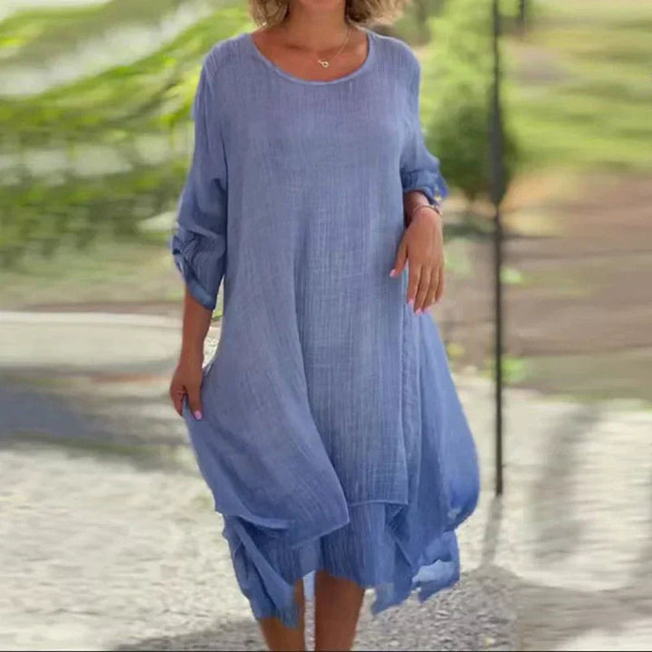 Mariela - Round Neck with Loose fit Dress