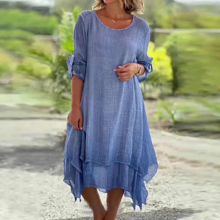 Mariela - Round Neck with Loose fit Dress