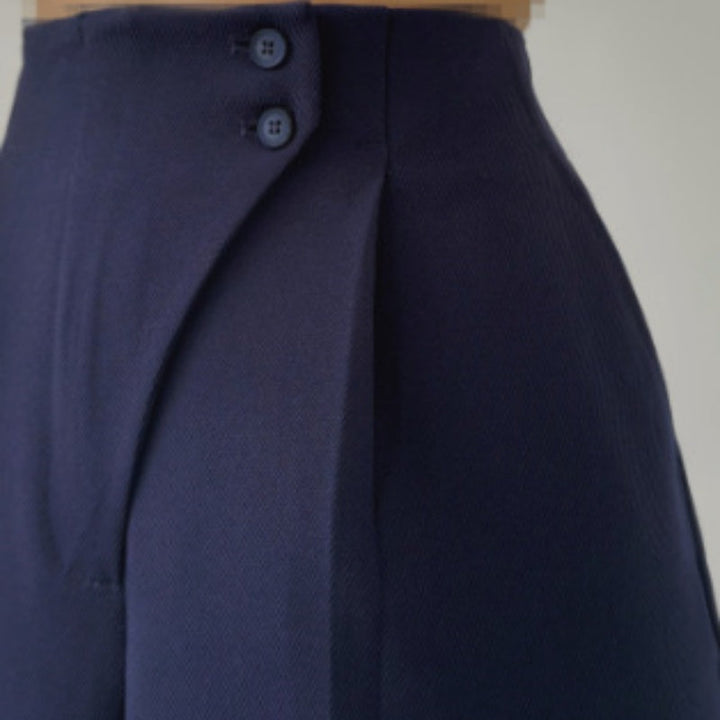 Mariani - Fashionable Wide Leg Trouser