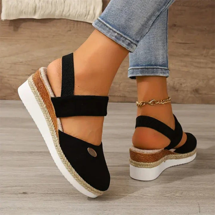 Delilah - Strappy Low Wedge Sandal