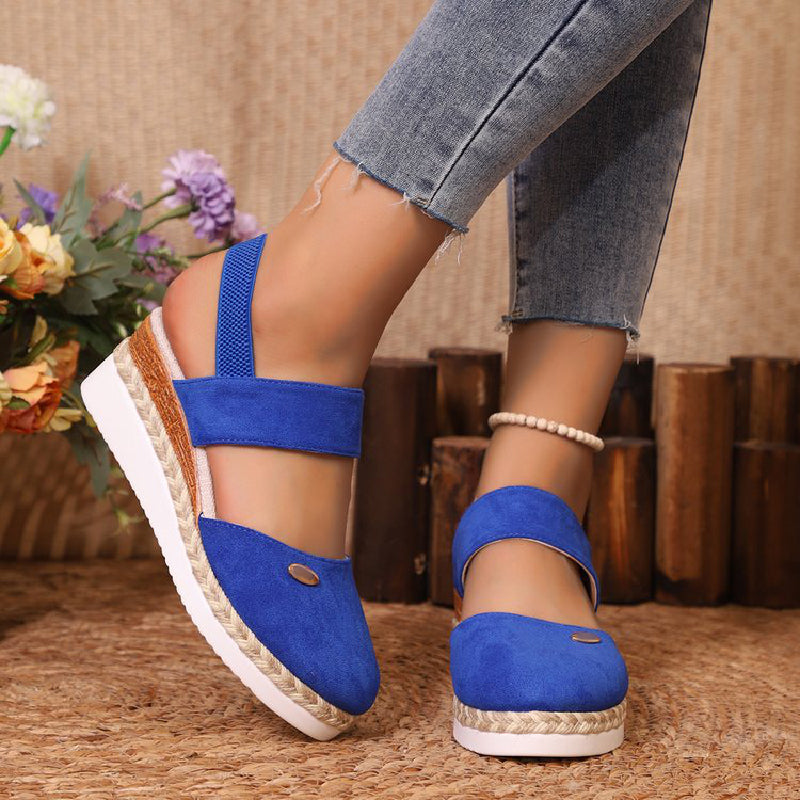 Delilah - Strappy Low Wedge Sandal
