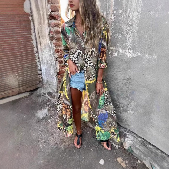 Roelie - Long Sleeved Printed Dress