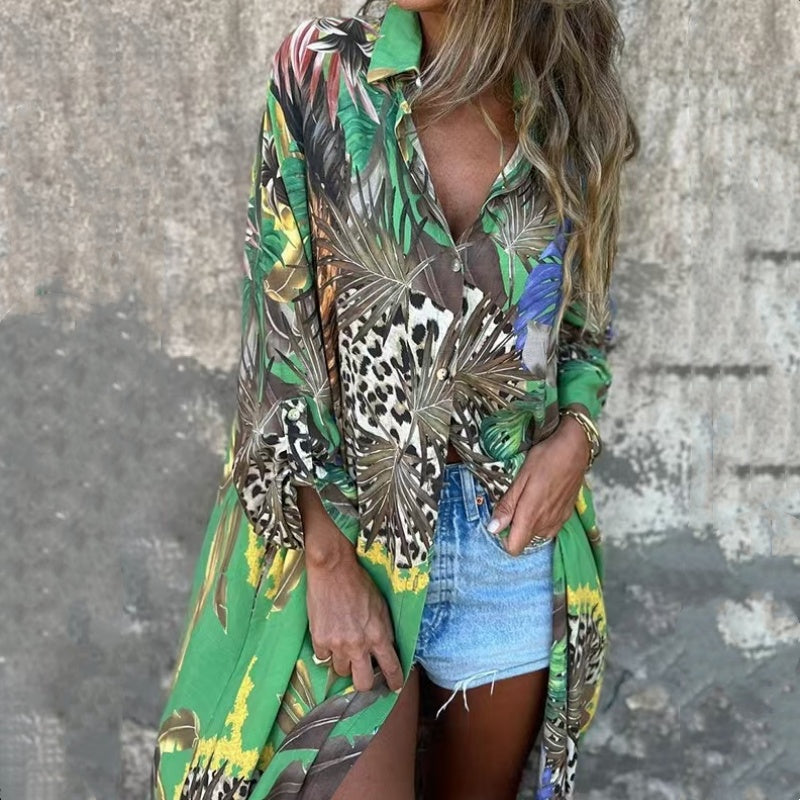 Roelie - Long Sleeved Printed Dress
