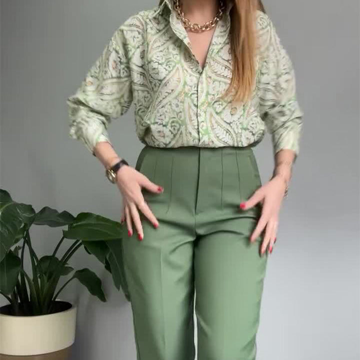 Enid - Casual Printed Shirt And Pants