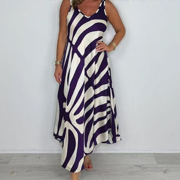 Rodica - Elegant Sleeveless Maxi Dress With V Neck