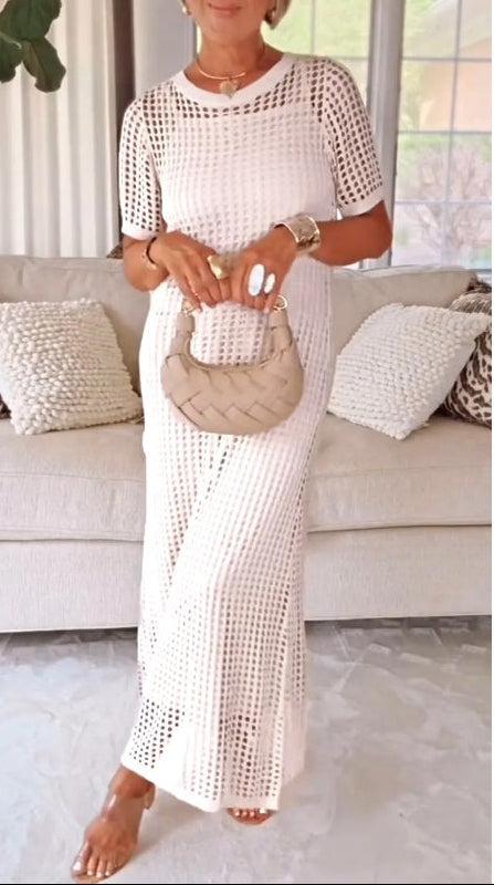 Jilena - Cut-Out Long Maxi Dress + Free Inner Dress