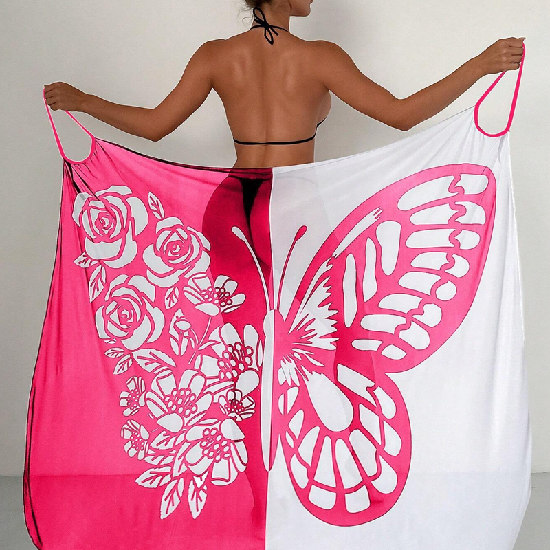 Melora - Butterfly Print Swimsuit Cover-up