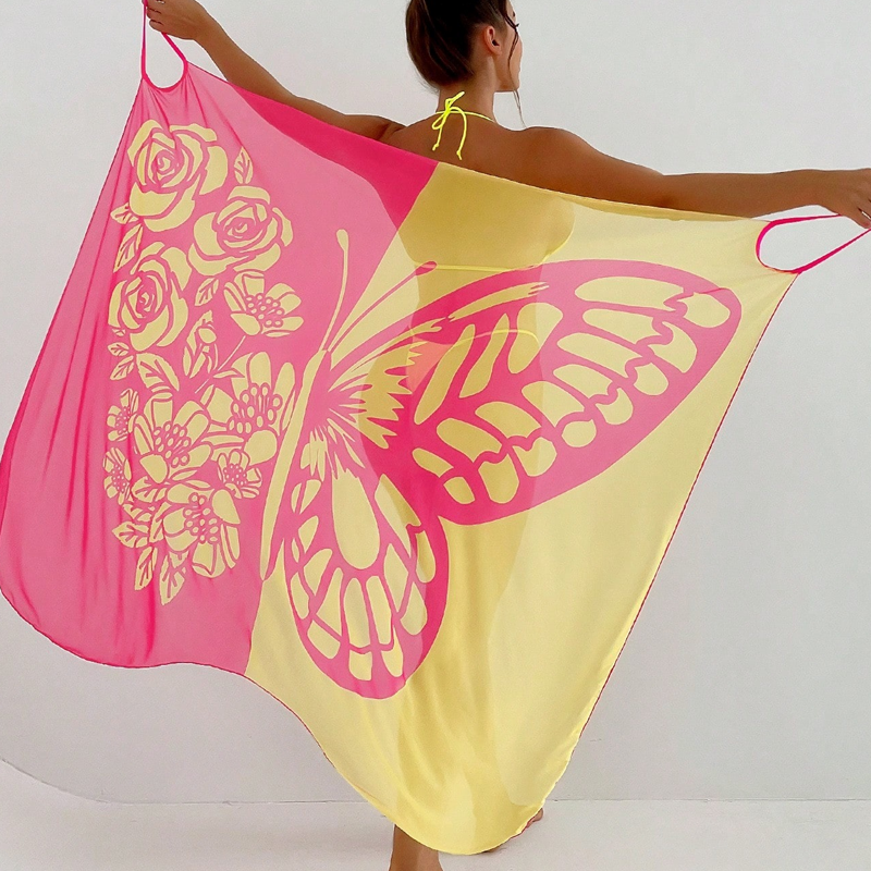 Melora - Butterfly Print Swimsuit Cover-up