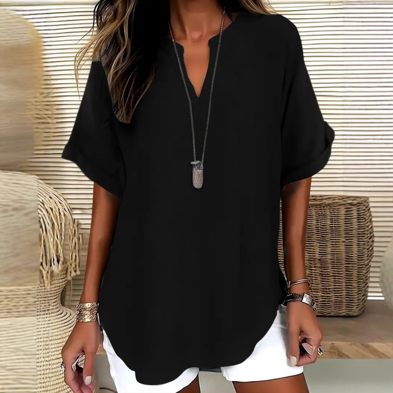 Seleana - Breathable V-Neck Top